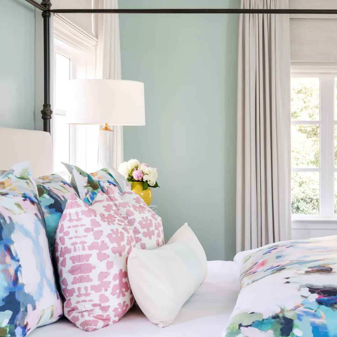 Laura Park Chintz Rose Linen Cotton Pillow