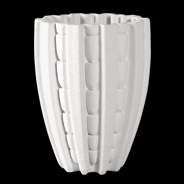 Currey & Company 10.5" Fluted Medium Vase