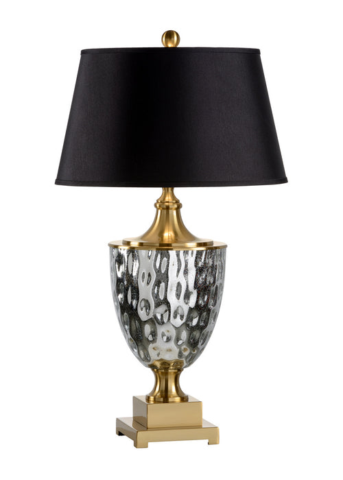 Frederick Cooper Christopher Lamp with Mercury Glass & Black Shade