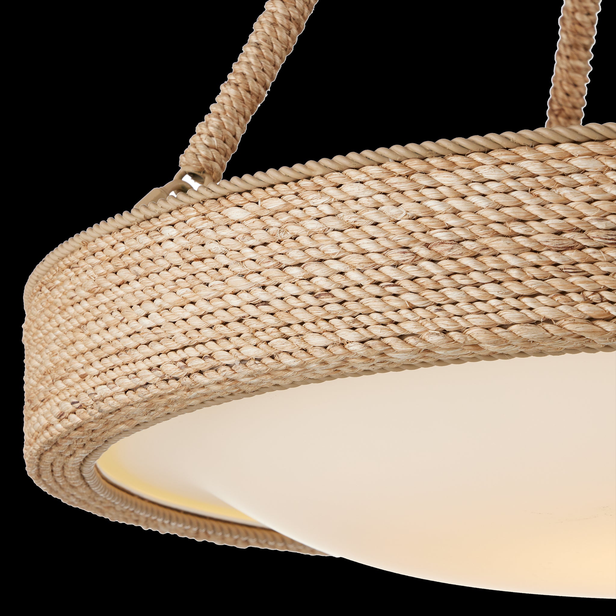 Currey & Company Hopscotch 24" Rope 1 Light Led Chandelier