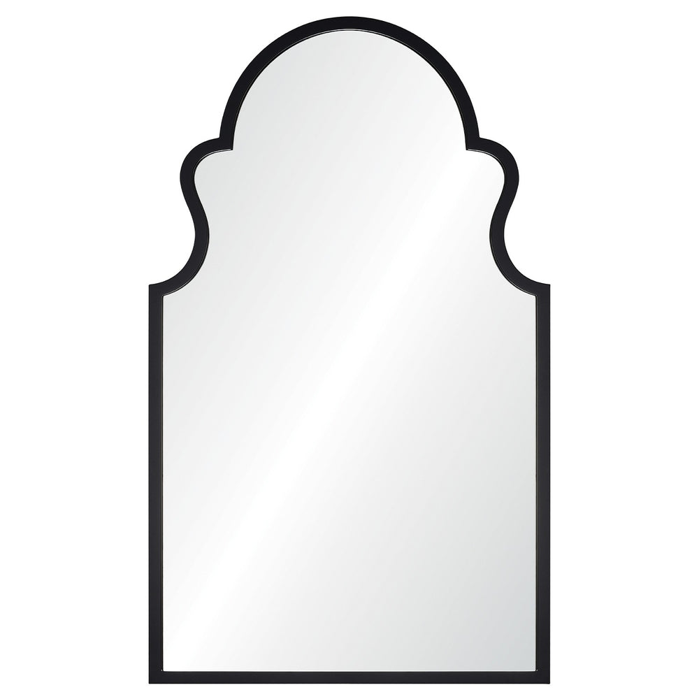 Mirror Home Hand Carved Arch Black Mirror