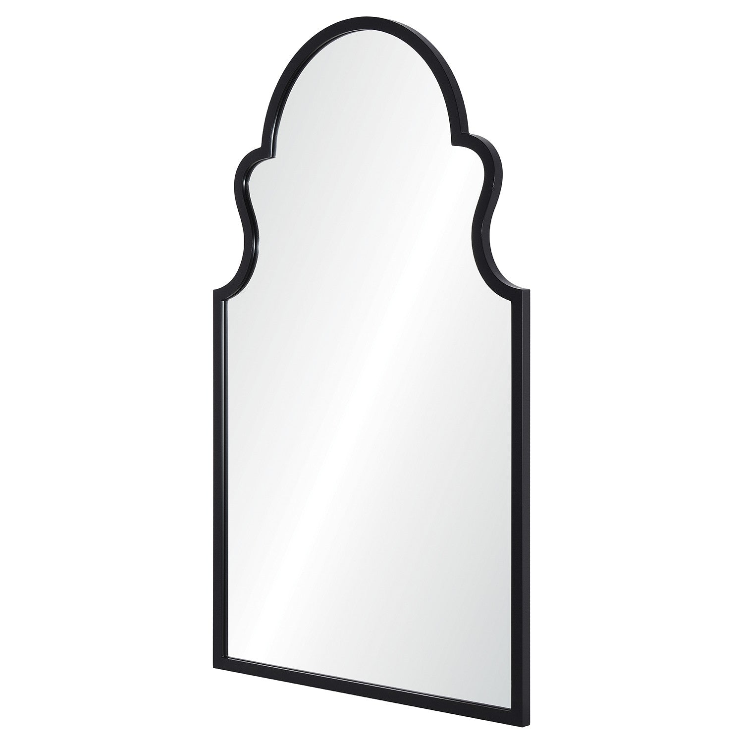 Mirror Home Hand Carved Arch Black Mirror