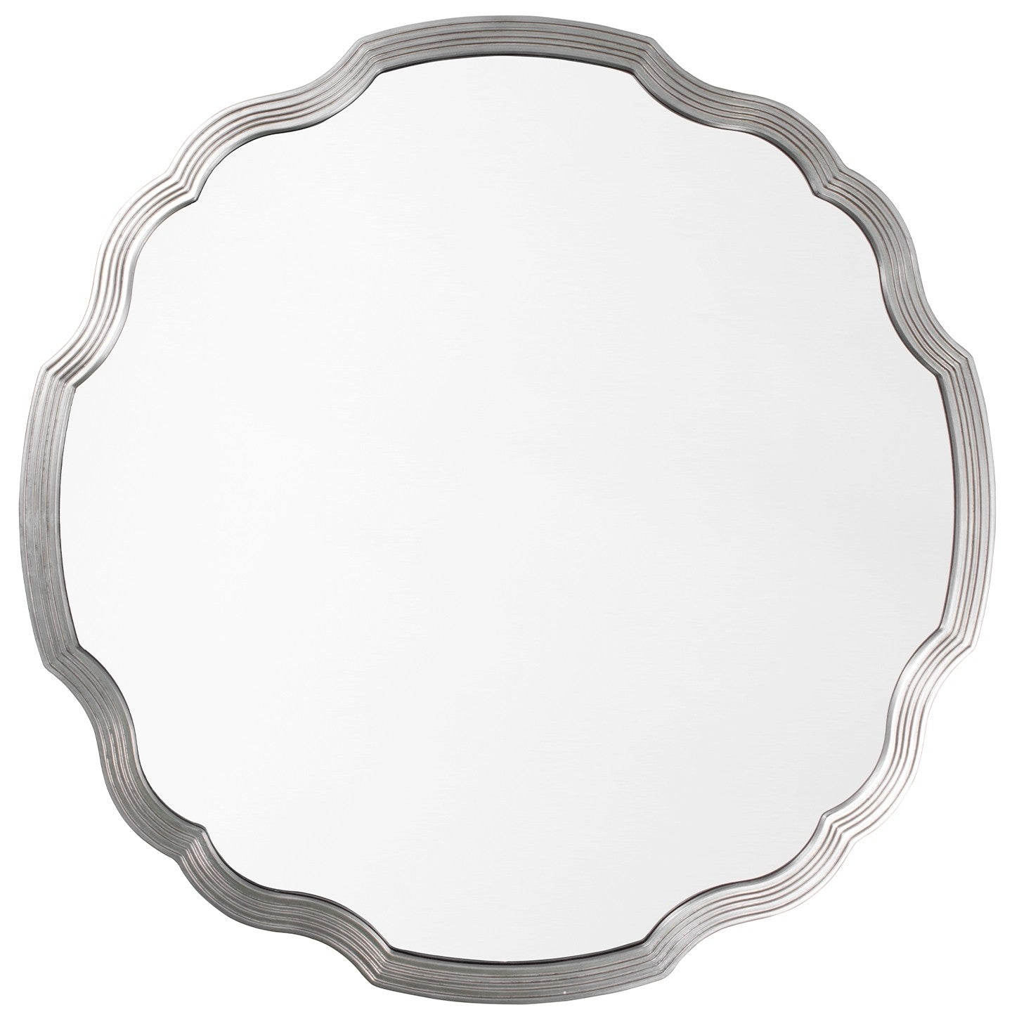 Mirror Home Round Wavy Hand Carved Mirror, 40" x 40"