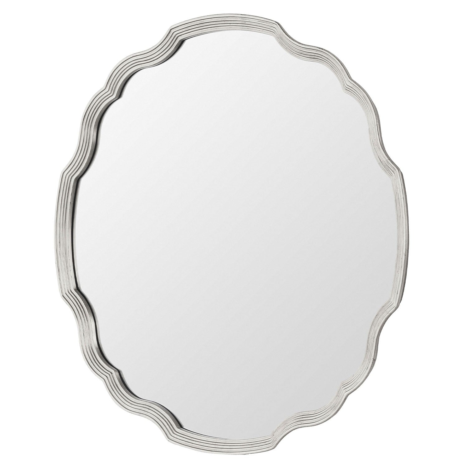 Mirror Home Round Wavy Hand Carved Mirror, 40" x 40"