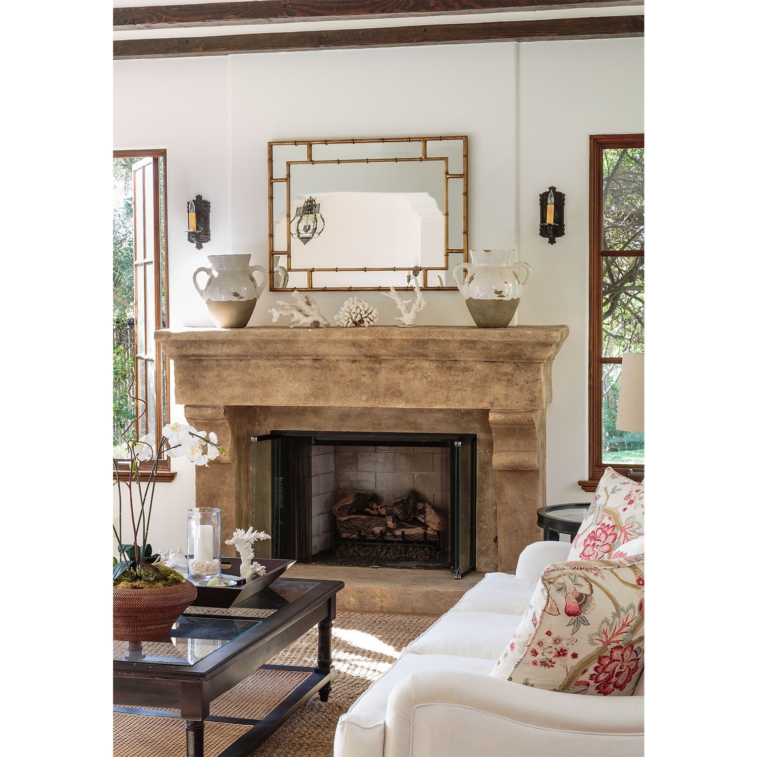 Mirror Home Double Bamboo Wall Mirror