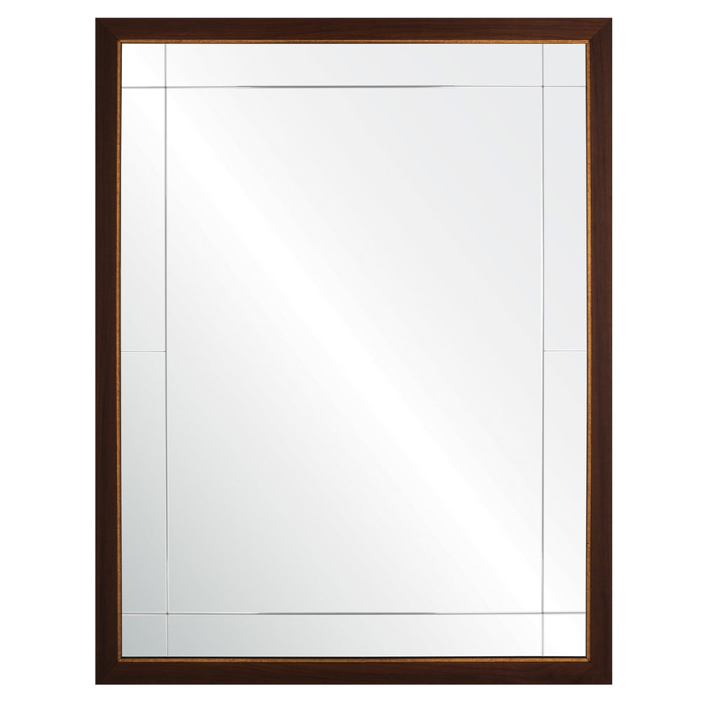 Mirror Home Walnut and Gold Mirror SKU 20292