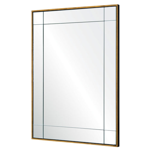 Mirror Home Floated Panel Mirror in Ebony & Water Gilded Gold or Silver Leaf