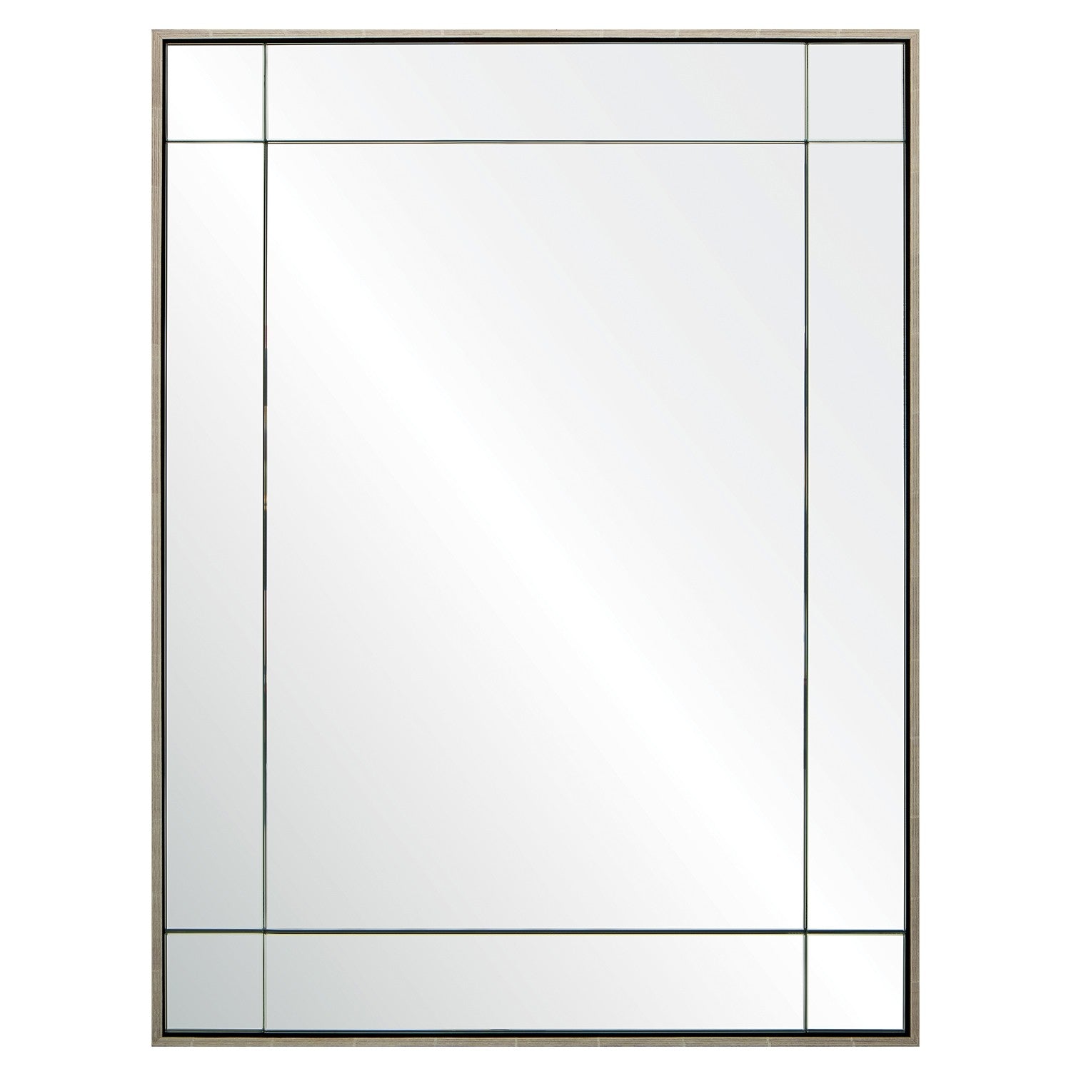 Mirror Home Floated Panel Mirror in Ebony & Water Gilded Gold or Silver Leaf