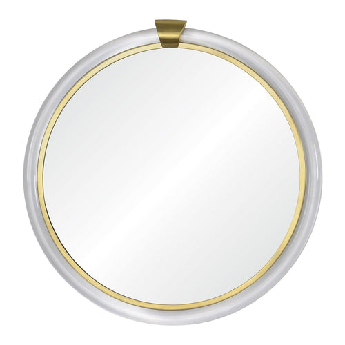 Round Acrylic Mirror by Mirror Home Brushed Brass