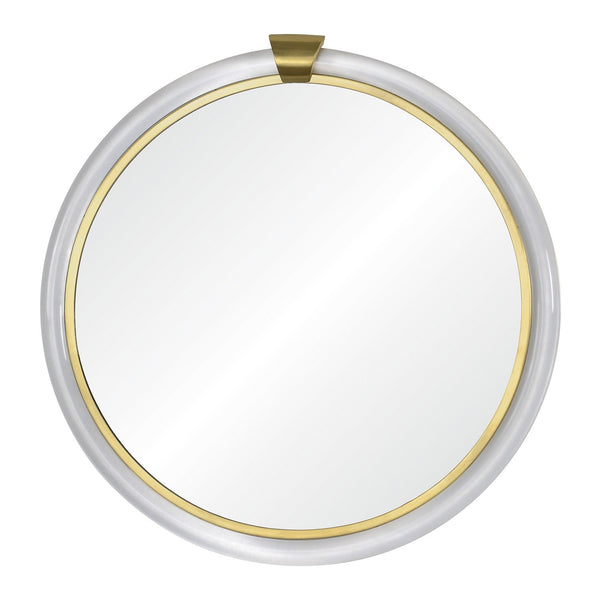 Round Acrylic Mirror by Mirror Home Brushed Brass