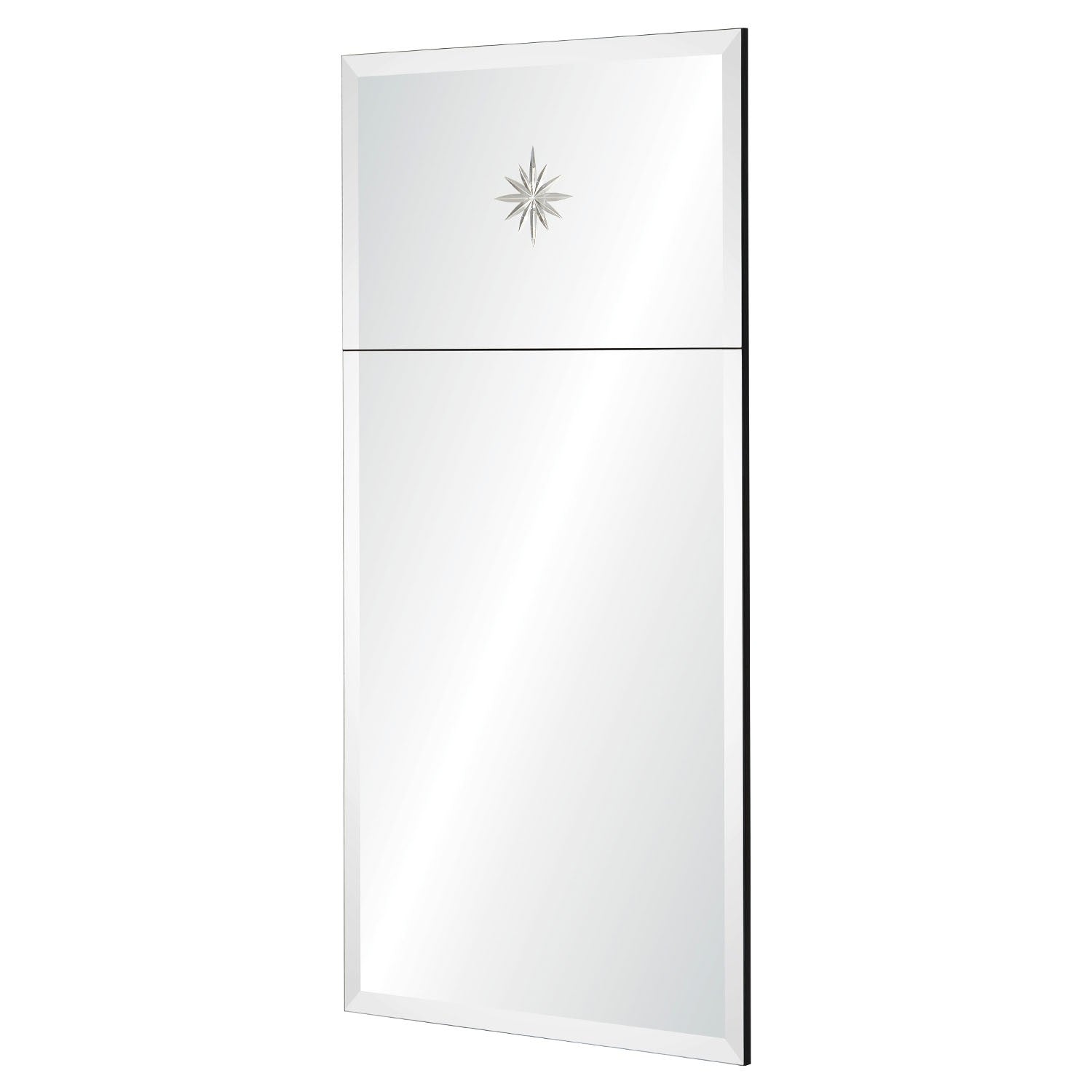 Mirror Home Etched Star Trumeau Wall Mirror