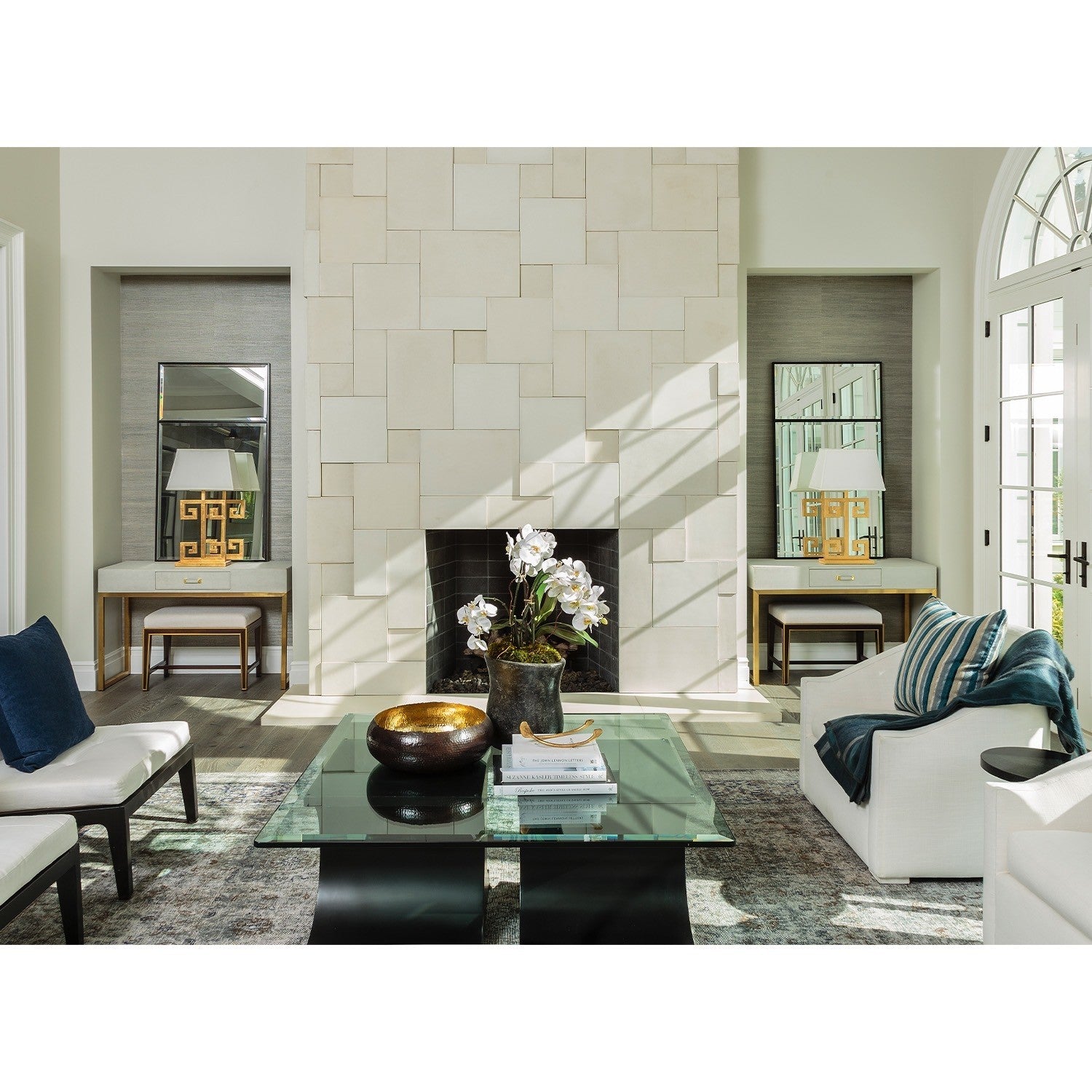 Mirror Home Hand Carved Trumeau in Ebony or Silver