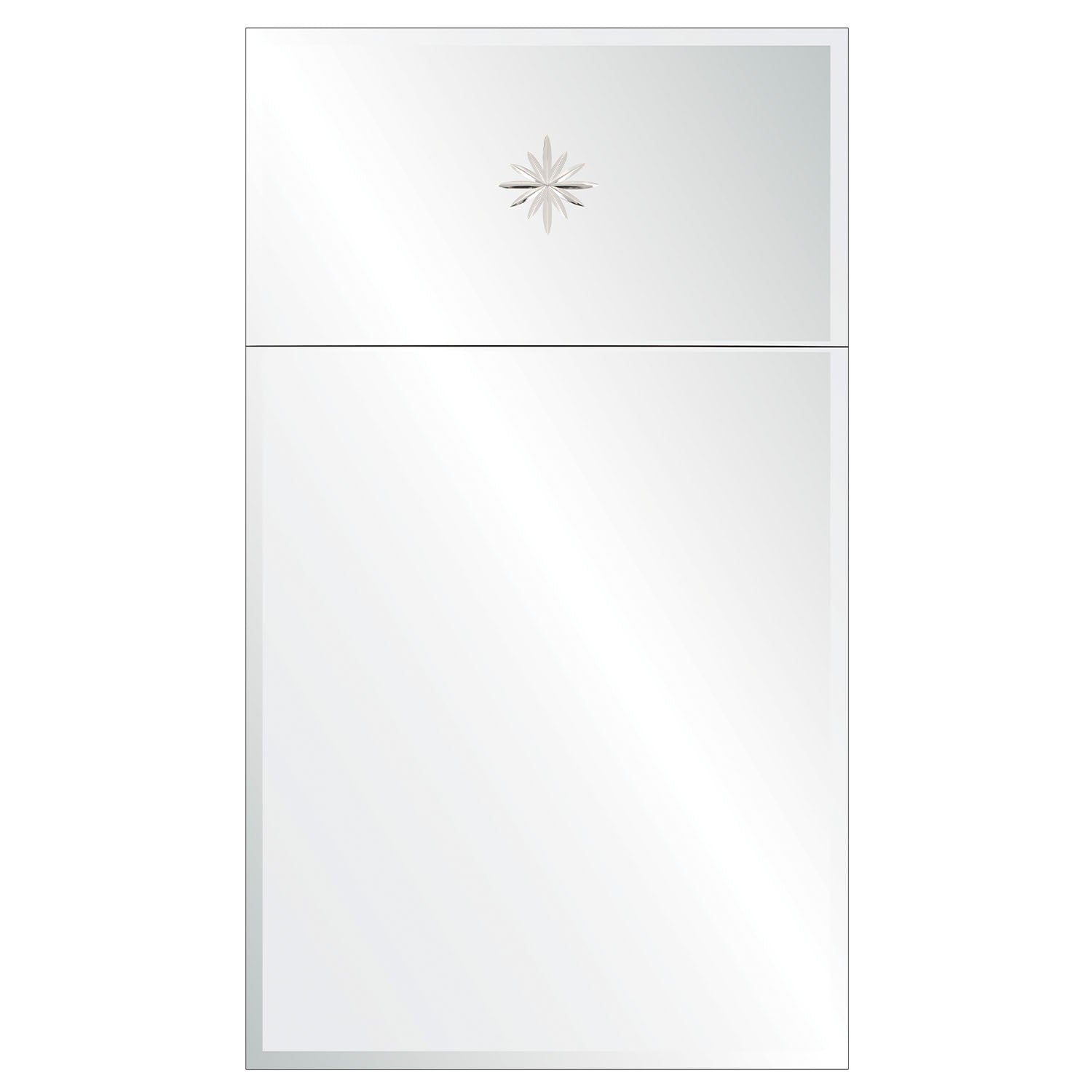 Mirror Home Etched Star Trumeau Wall Mirror