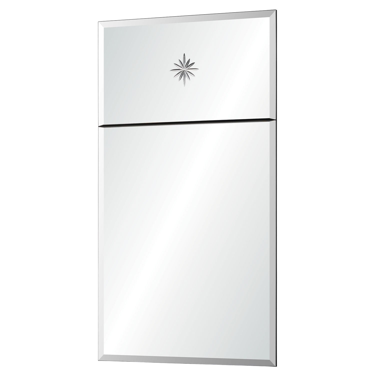 Mirror Home Etched Star Trumeau Wall Mirror