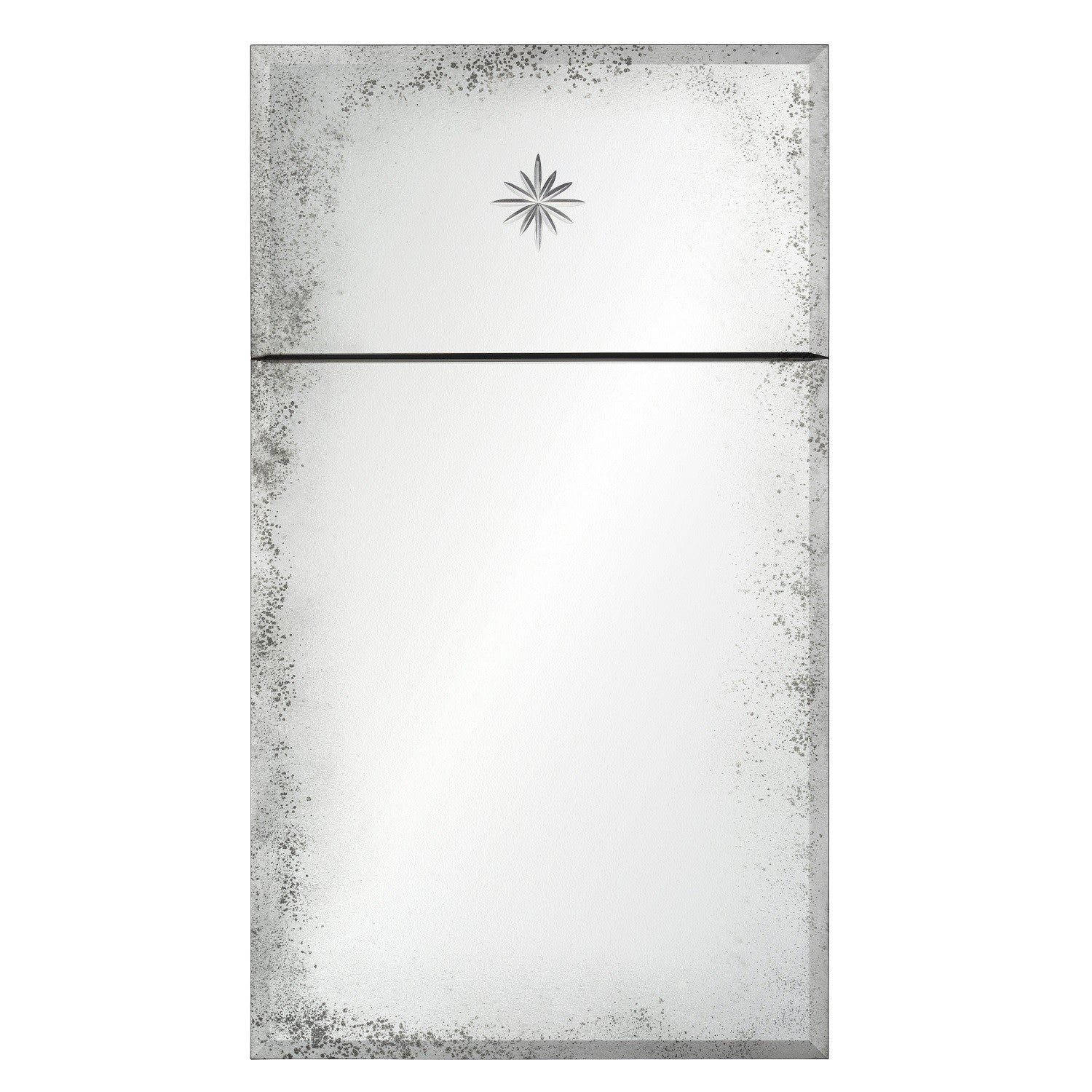 Mirror Home Trumeau Antique Mirror with Hand Etched Star