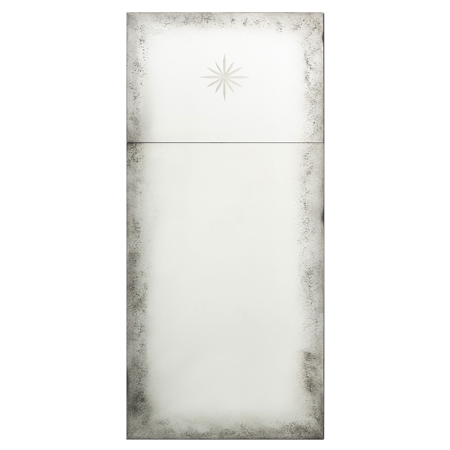 Mirror Home Trumeau Antique Mirror with Hand Etched Star