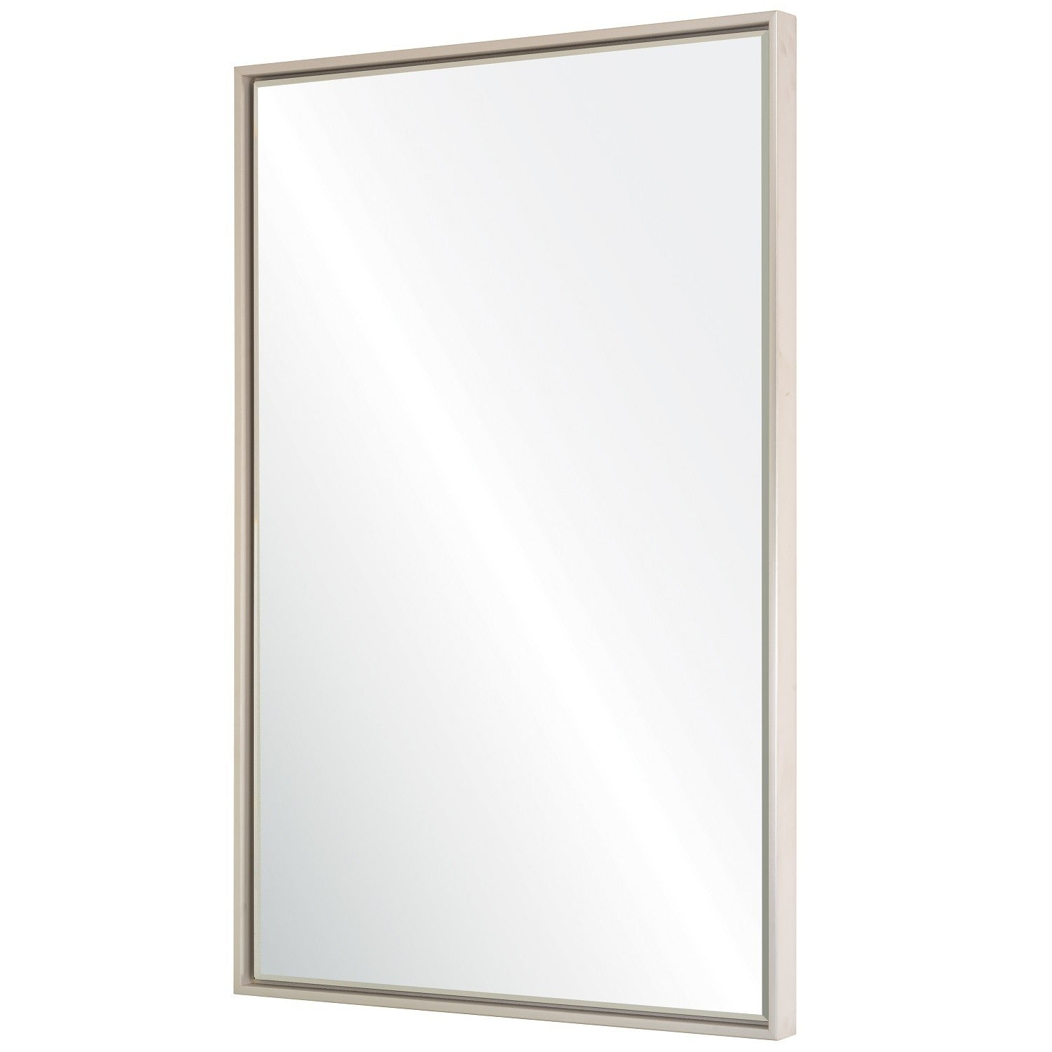 Mirror Home Floating Panel Mirror in Silver and White