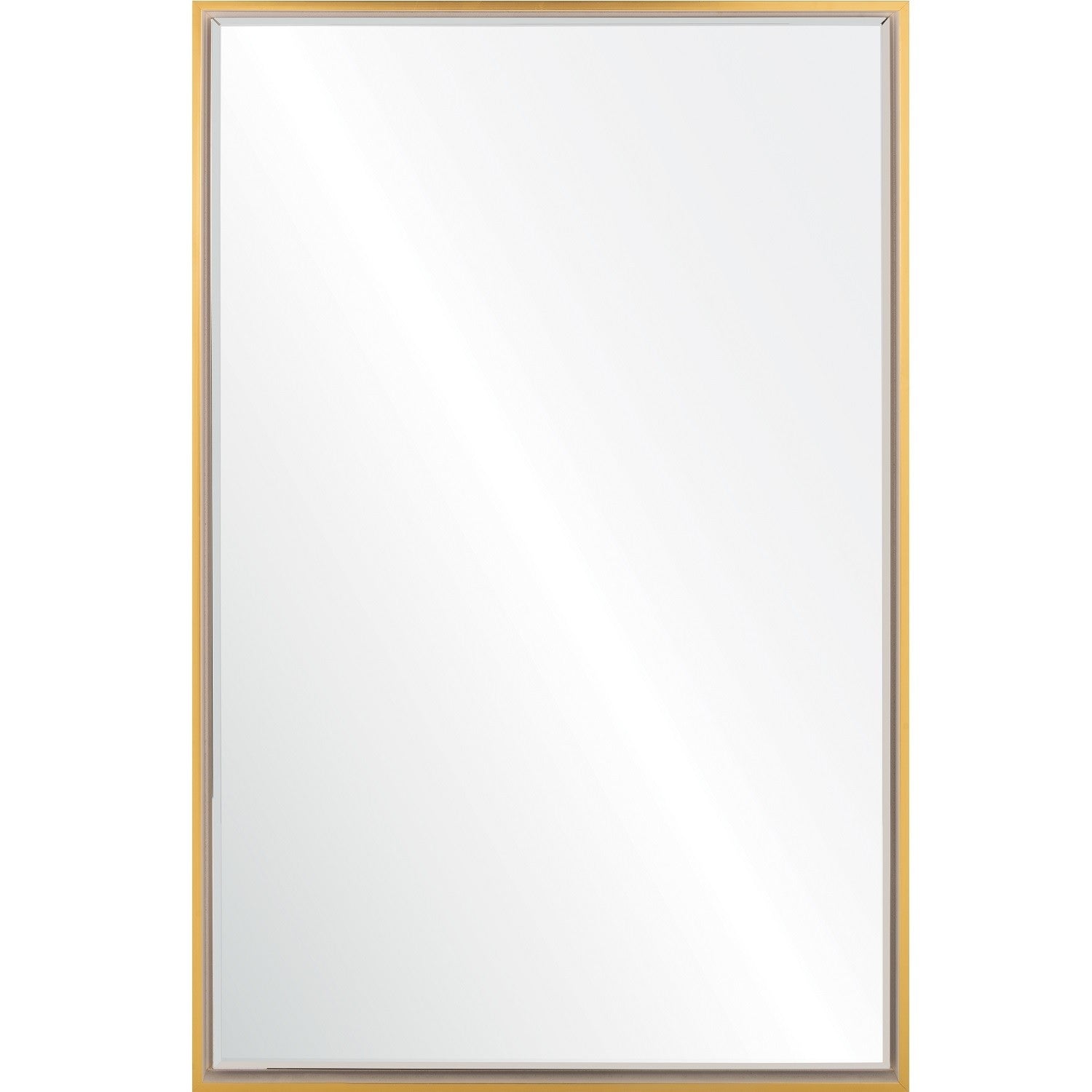 Mirror Home Floating Panel Mirror in Gold & White