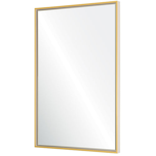 Mirror Home Floating Panel Mirror in Gold & White