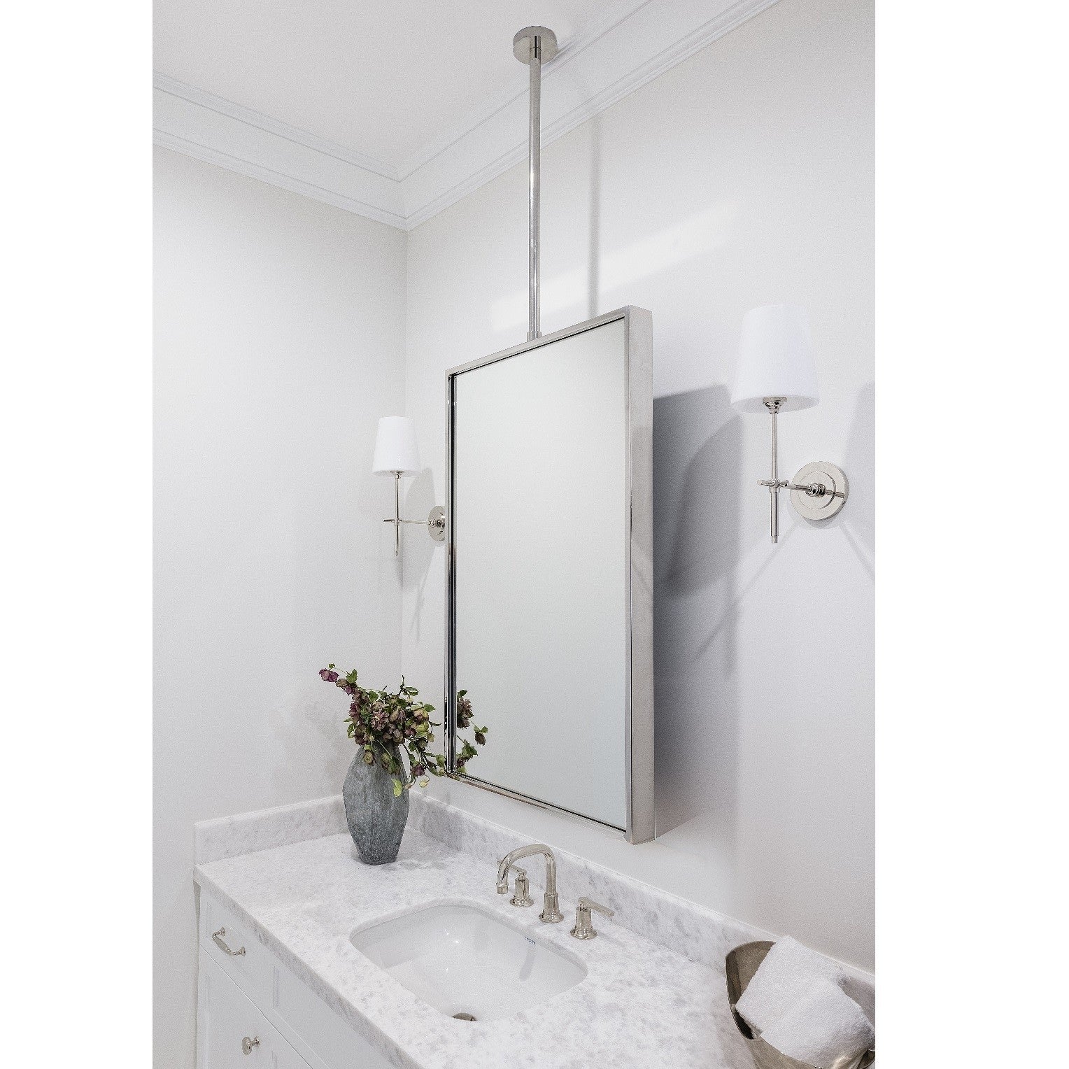 Mirror Home Rectangular Mirror with Adjustable Ceiling Mount