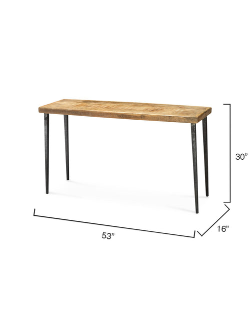 Jamie Young Farmhouse Console Table In Natural Wood