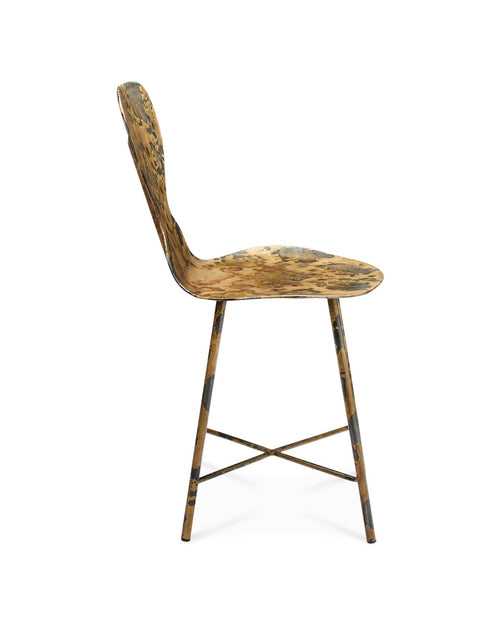 Jamie Young Mc Callan Metal Chair In Acid Washed Metal