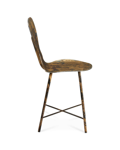 Jamie Young Mc Callan Metal Chair In Acid Washed Metal