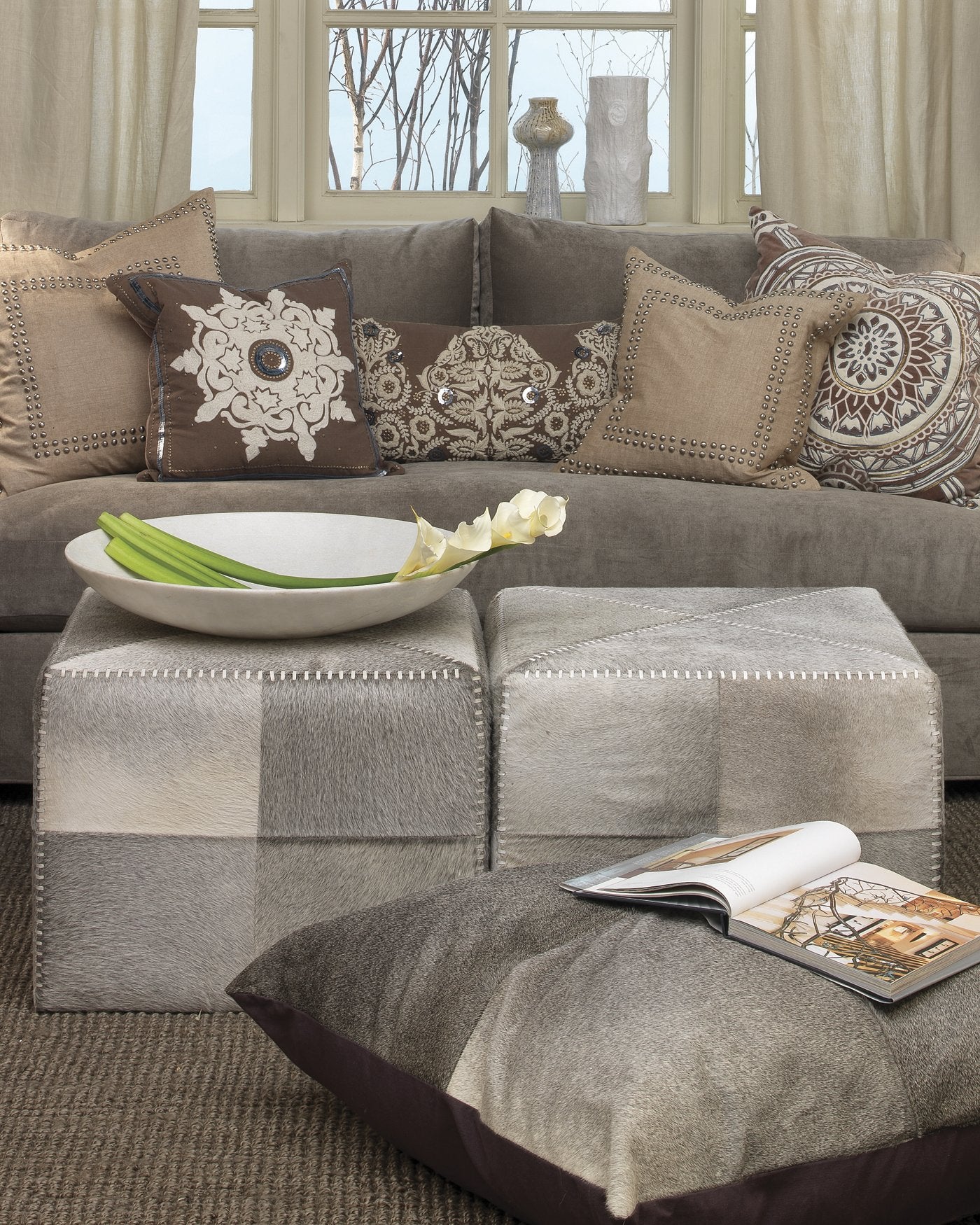 Jamie Young Large Ottoman