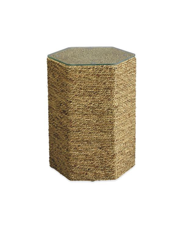 Jamie Young Peninsula Side Table In Natural Sea Grass