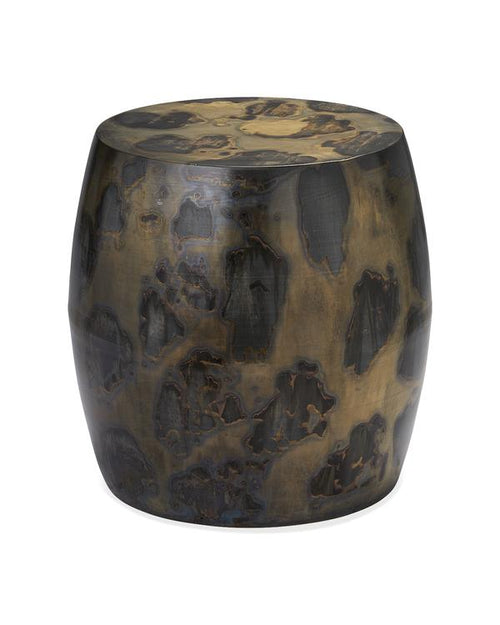 Jamie Young Realm Side Table In Acid Washed Metal