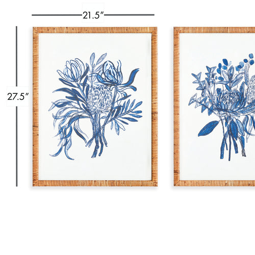 Napa Home And Garden Banksia Bouquet Prints, Set Of 2