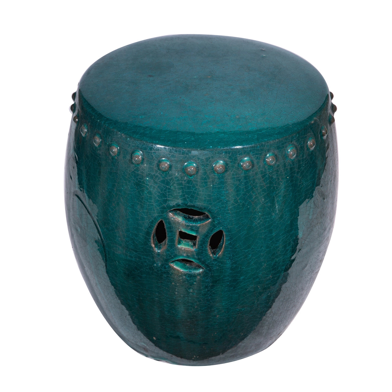 Legends Of Asia Vintage Green Extra Large Stool Drum Nail