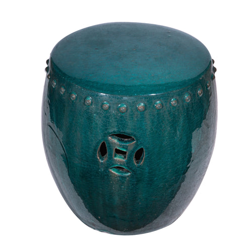 Legends Of Asia Vintage Green Extra Large Stool Drum Nail