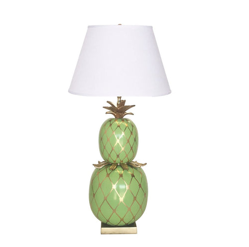 Dana Gibson Pineapple Lamp in Green