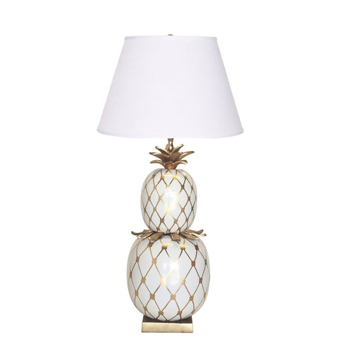 Dana Gibson Pineapple Lamp in White
