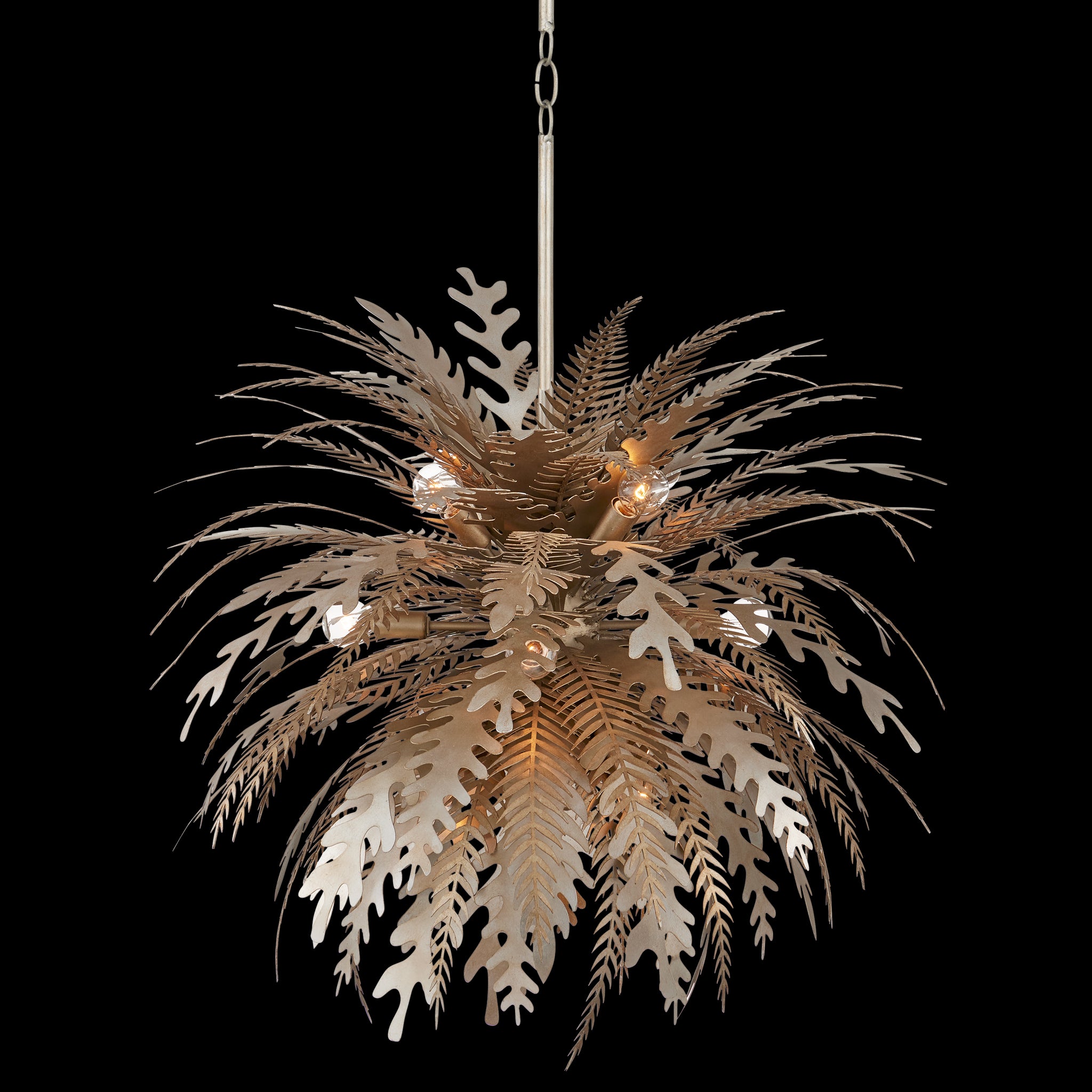 Currey & Company Abyssinia 34" Contemporary Silver 12 Light Chandelier