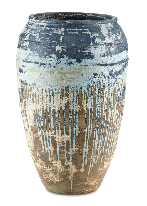 Currey And Company Catania Large Blue Planter