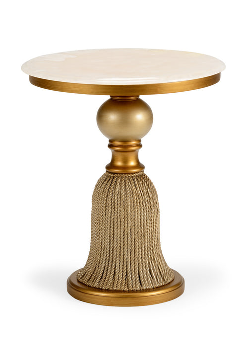 Chelsea House Tassel Side Table in Gold