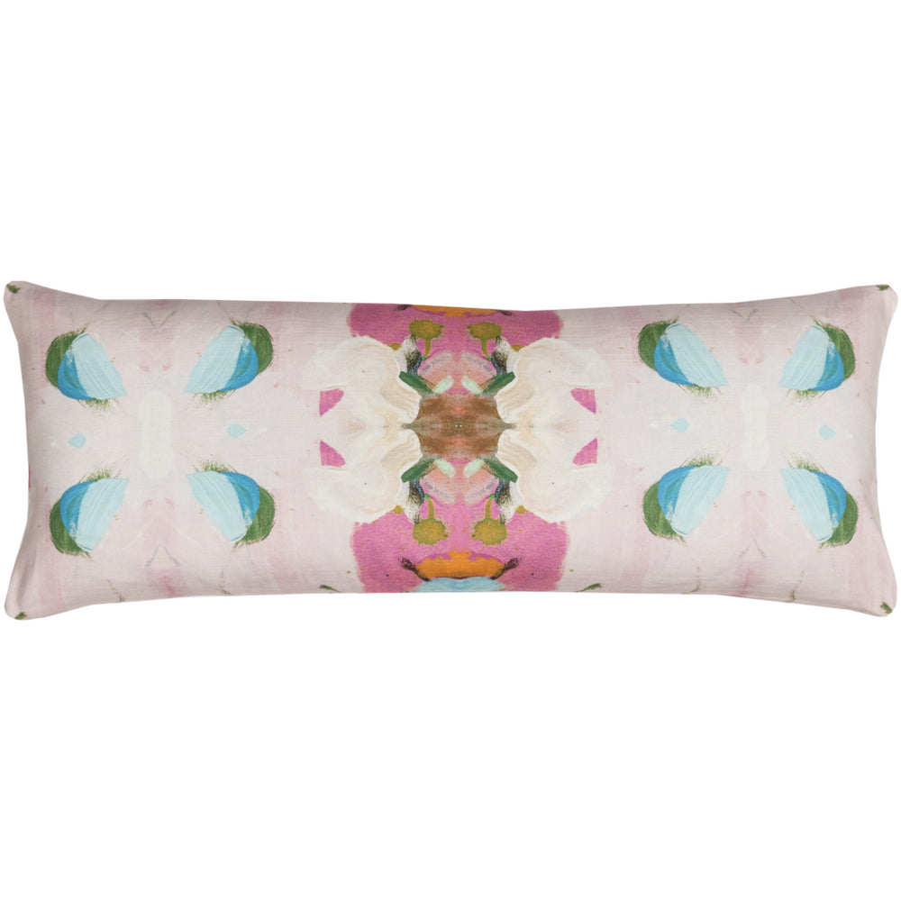 Bargain Basement Laura Park Monet's Garden Pink Linen Cotton Bolster Pillow