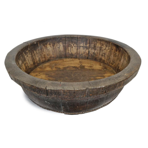Antique Wooden Water Bowl Foot Bath By Legends Of Asia