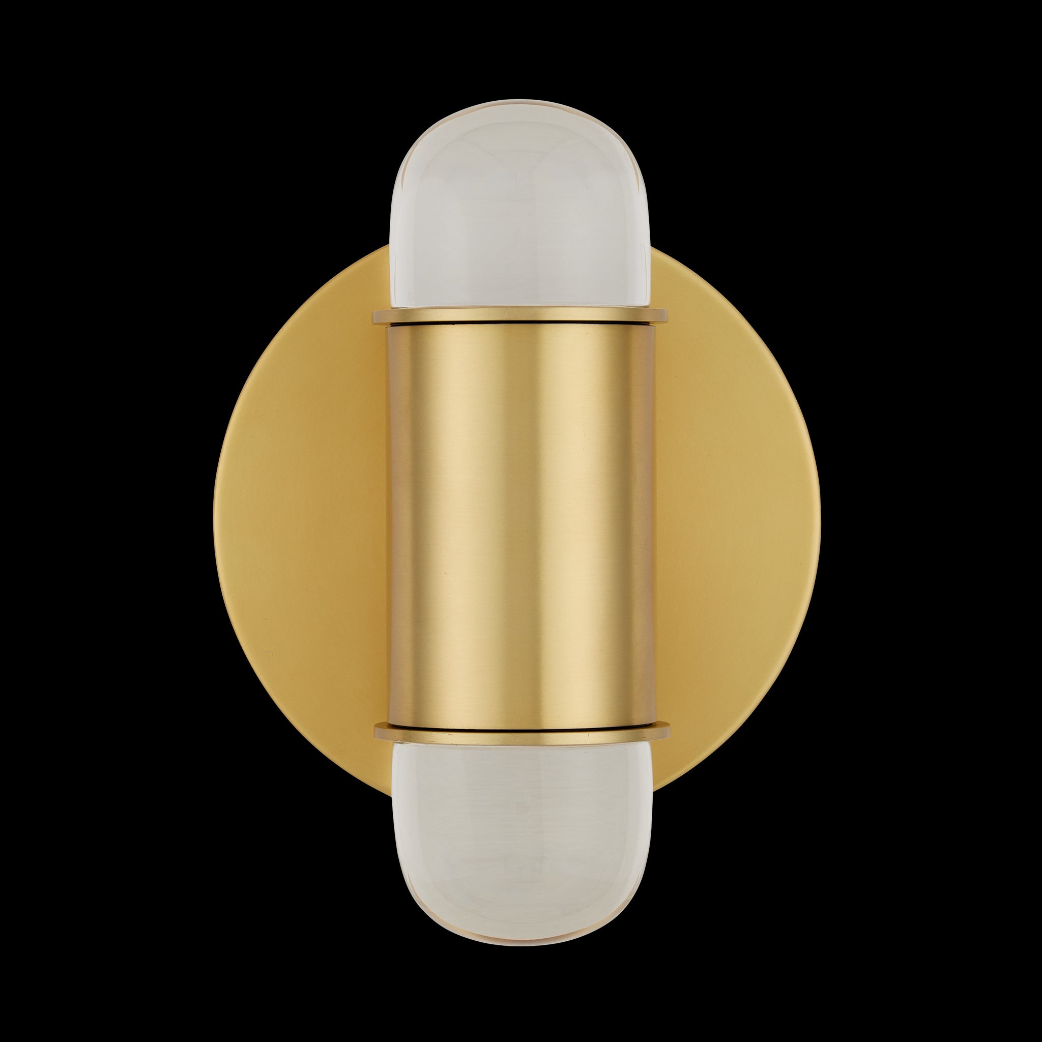 Currey & Company Capsule Brass Led 2 Light Wall Sconce