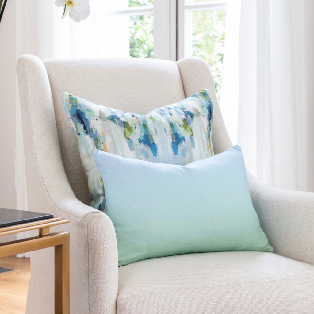 Wintergreen Cotton Linen Pillow by Laura Park