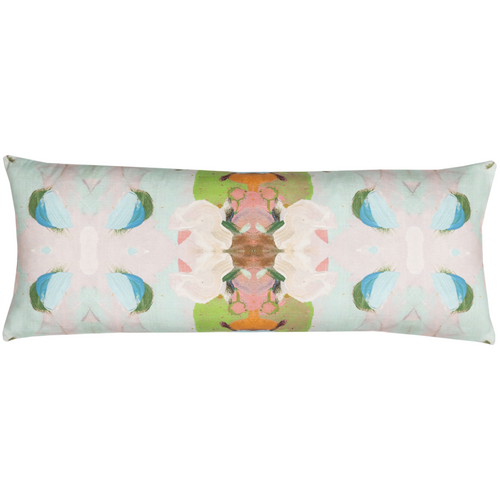 Laura Park Monet's Garden Green Linen Cotton Pillow