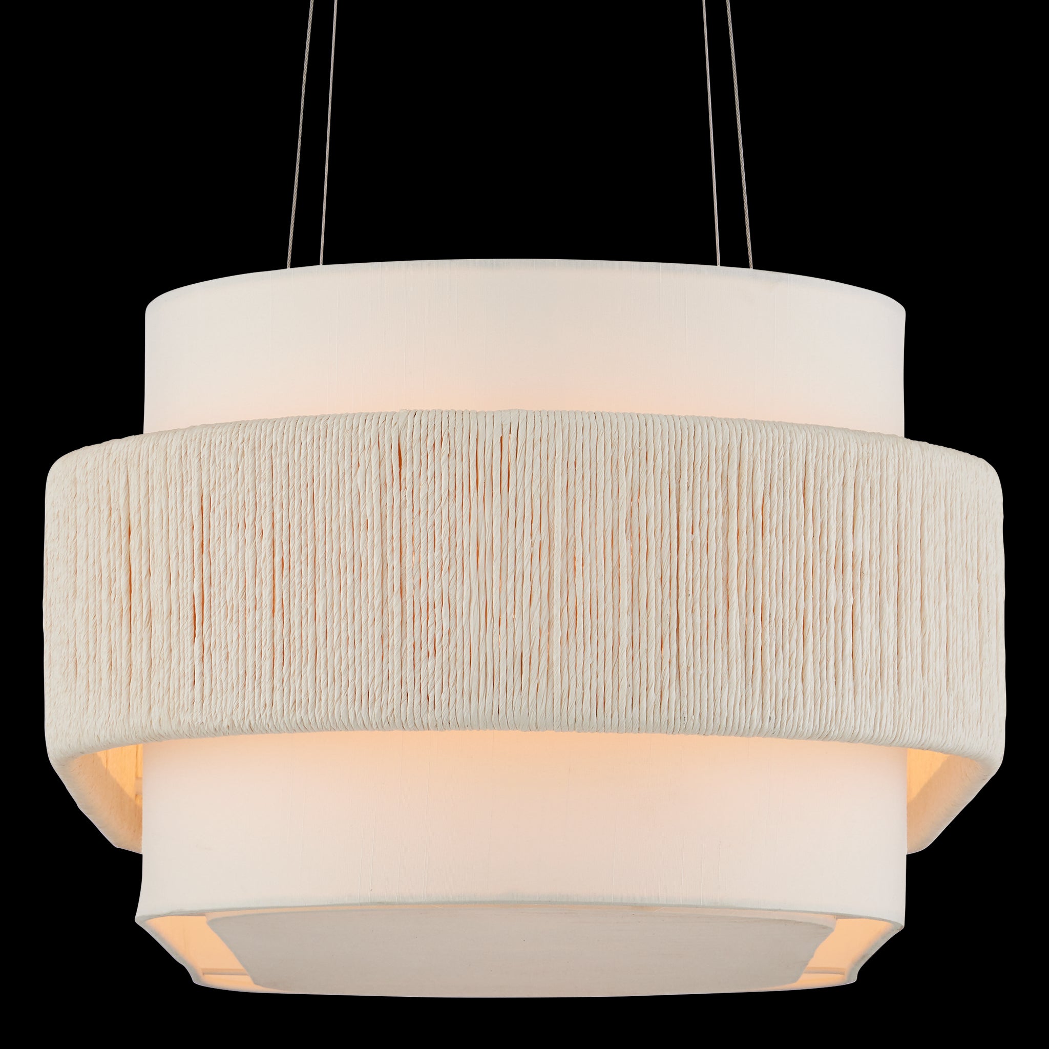 Currey & Company Monreale 39.5" Twine 5 Light Oval Chandelier