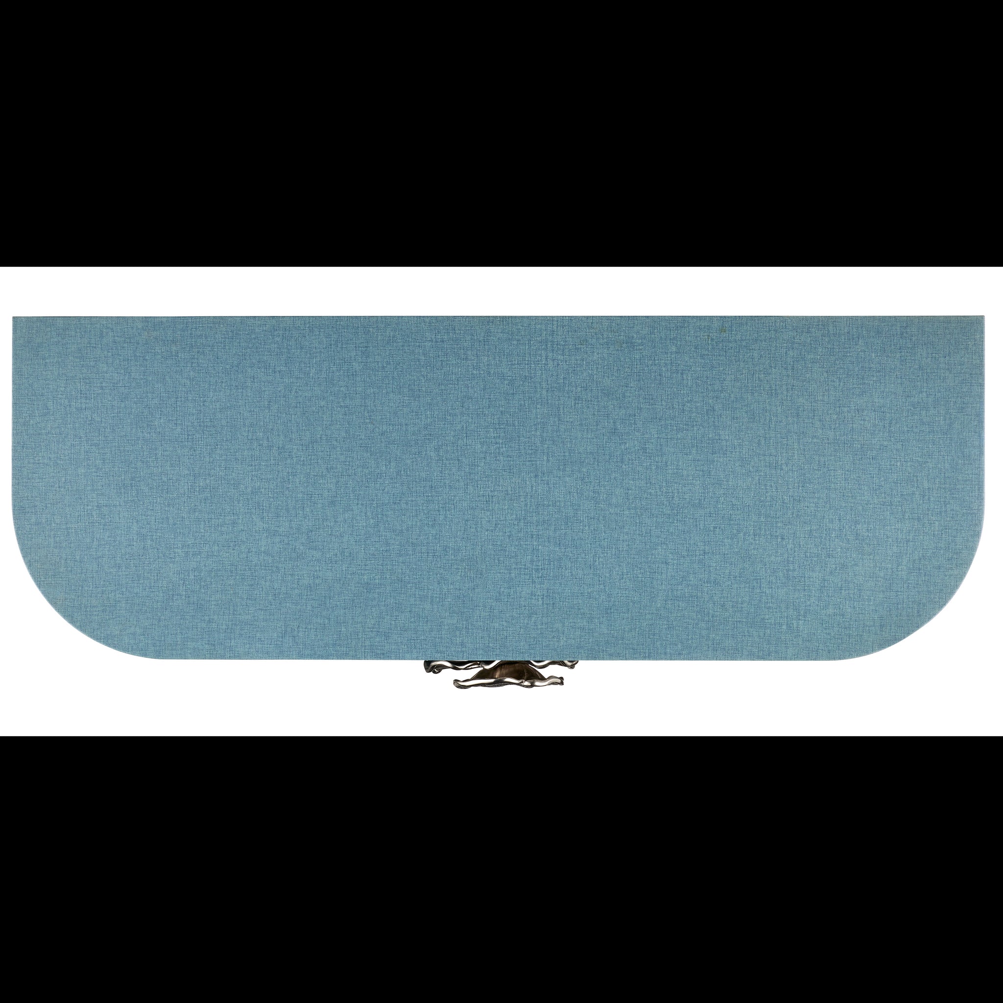 Currey & Company 48" Briallen Blue Demi Lune Oak Cabinet