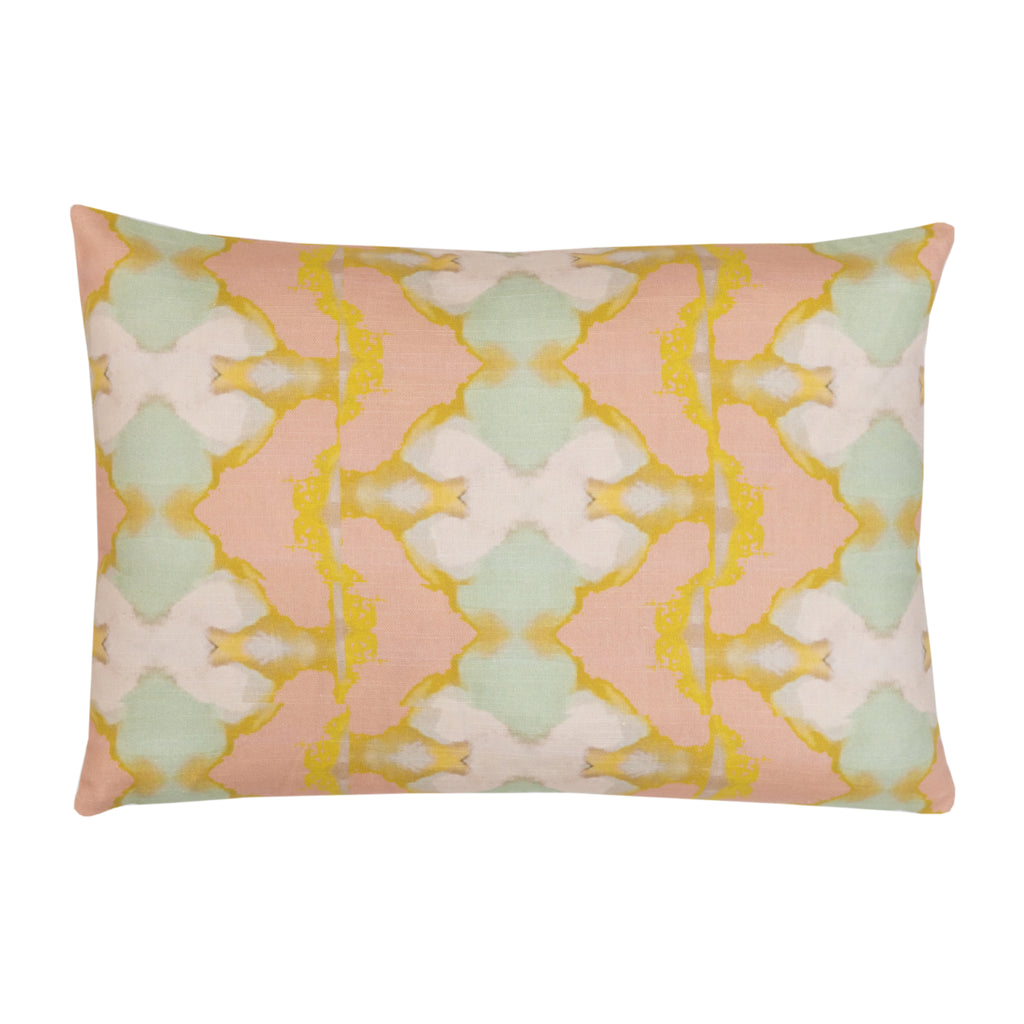 Laura Park Lily Pond Apricot Linen Cotton Pillow