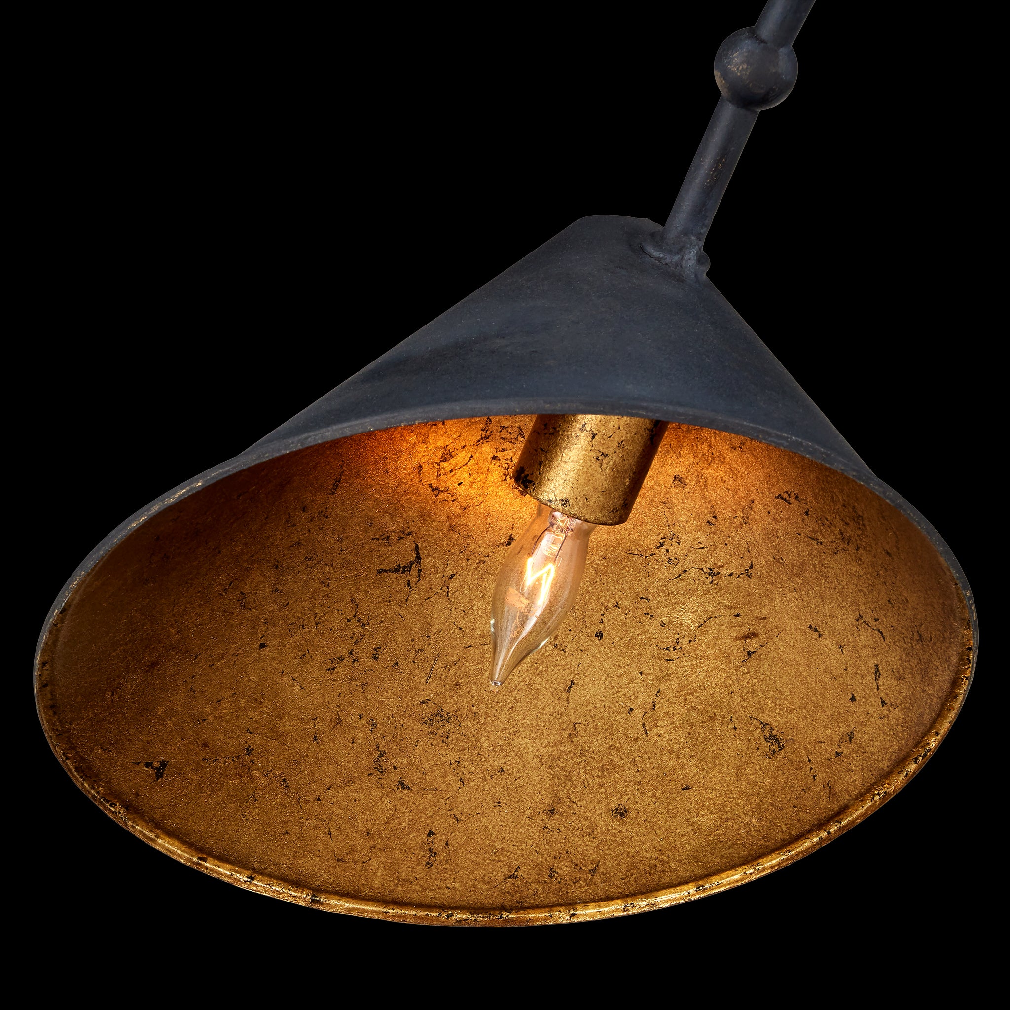 Currey & Company Serpa 81" Black 5 Light Chandelier