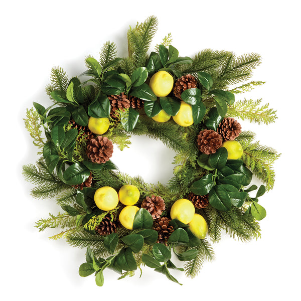 Napa Home And Garden Lemon & Mixed Botanicals Wreath 26"