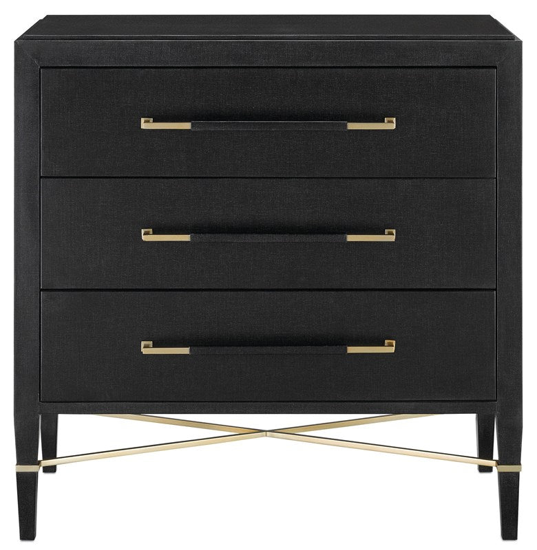 Verona Chest in Black Lacquer by Currey and Company
