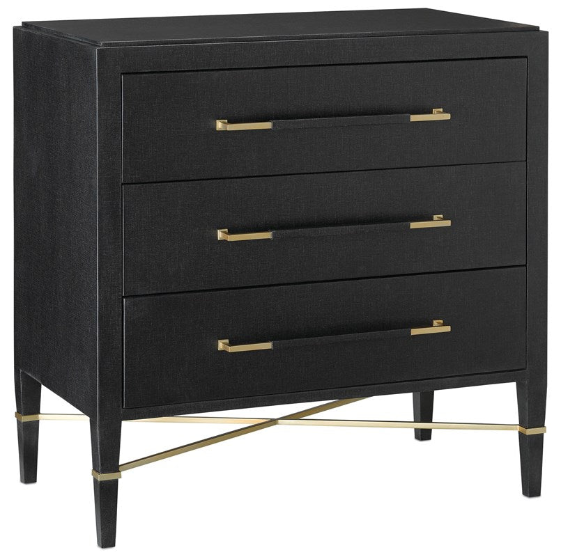 Verona Chest in Black Lacquer by Currey and Company